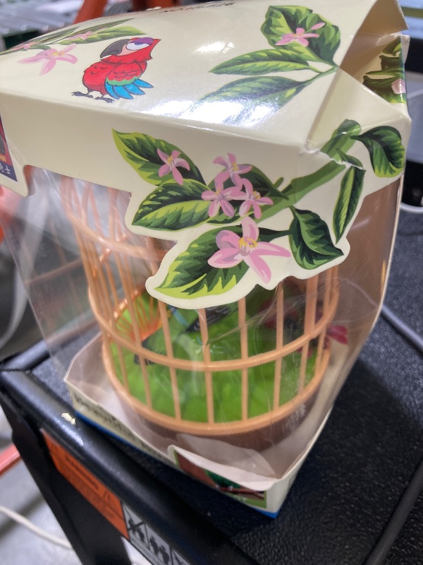 Photo 1 of HWD Voice-Activated Induction Birds Birdcage Toy, Talking Chirping Fluttering Parrot Birds Toys Gifts for Baby Toddler Kids Children (B)