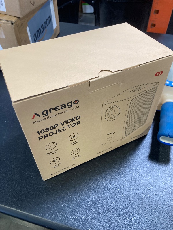 Photo 1 of [Electric Focus]Projector with WiFi and Bluetooth, Native 1080P 15,000 Lumens 4K Supported, Agreago Outdoor Movie Projector for Home Theater UP to 300", for iOS/Android/Laptop/TV Stick/HDMI/USB