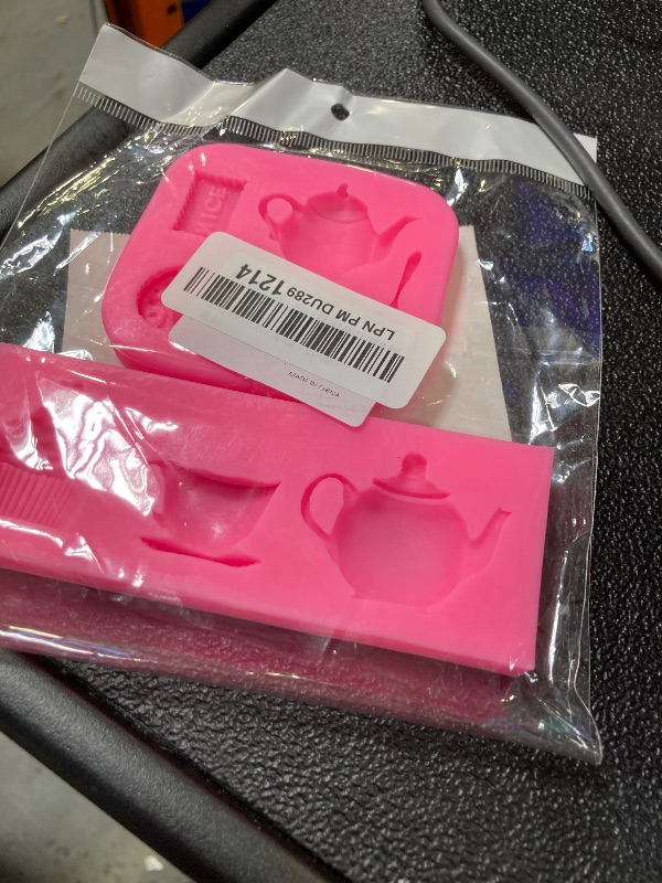Photo 1 of Tea Party Silicone Molds 2 Pcs, Afternoon Tea Chocolate Fondant Mold for Cake Decoration, Candy Sugar, Cupcake Topper, Cake Pop, Popsicle, Polymer Clay Crafts