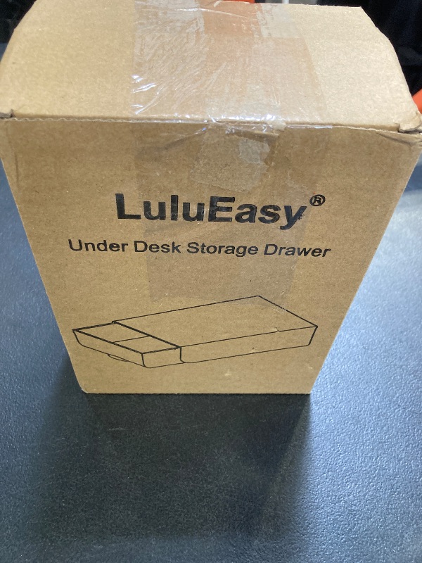 Photo 1 of LuluEasy 2 Pack Under Desk Drawer Self-Adhesive Desktop Storage Organizer, Hidden Attachable Slide Out Desk Drawer, Under Table Tray for Pencil Pen Stationery Office Organization, White