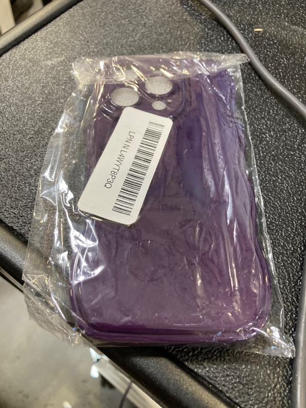 Photo 1 of FABSPARK Phone Case for iPhone 16 Pro Case,Simple Wave Design Wavy Frame Soft Silicone Aesthetic for iPhone 16 Pro,Deep Purple