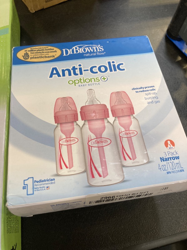 Photo 1 of Dr. Brown's Options Narrow Pink Bottles, 3 pack, 4 ounce