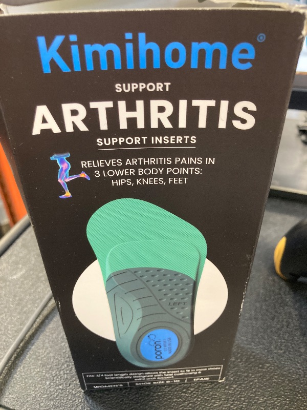 Photo 1 of Kimihome Plantar Fasciitis Insoles Heel Pain Relief Orthotics 3/4 Length Arthritis Support Inserts Relieve Arthritis Pain,General Heel Aggravation for Work Boots Women's 6-10, 1 Pair