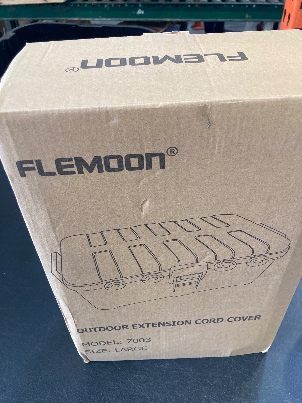 Photo 1 of Flemoon Large Outdoor Electrical Box (12.5 x 8.5 x 5 inch), IP54 Waterproof Outdoor Extension Cord Cover Weatherproof, Protect Outlet, Plug, Socket, Timer, Power Strip, Holiday Light Decoration, White
