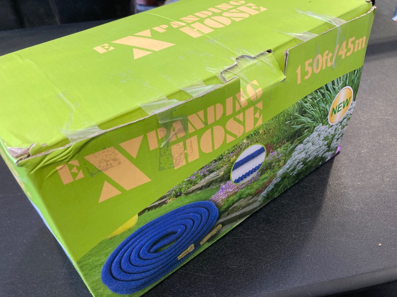 Photo 1 of Expandable Garden Hose 150 ft with 10 Function Nozzle Sprayer, Lightweight & No-Kink Flexible Water Hose with Durable Collapsible Latex Core & Solid Brass Fittings, 150ft Retractable Stretch Hose