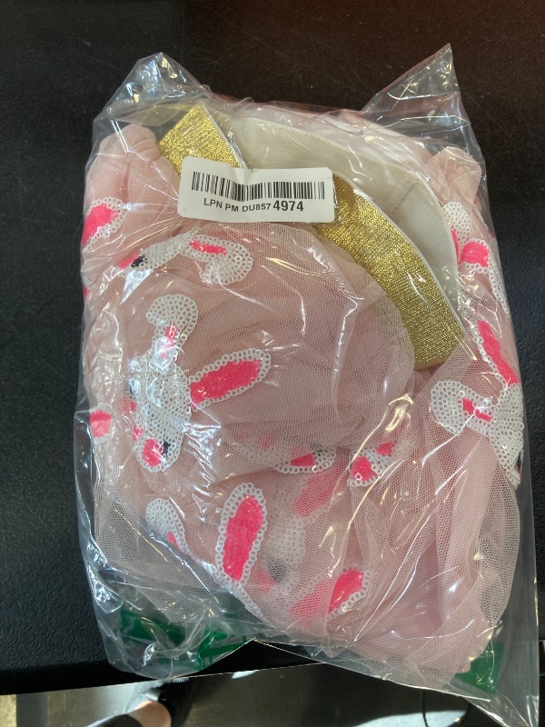 Photo 1 of TAOJIAN Girls Easter Bunny Outfit, Short Sleeve T-Shirt with Tulle Skirt Set, 6M-4Y, Pink (White, 18-24M)