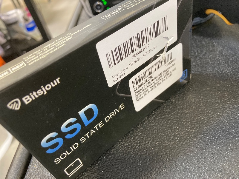 Photo 1 of Bitsjour 512GB NVMe SSD Upgrade for Apple MacBook Air A1466 A1465 2013-2017, MacBook Pro A1398 A1502 Retina 2013-2015, Mac Pro A1481 2013, iMac A1418 A1419, Mac Mini A1347 2014, Mac Interfacce