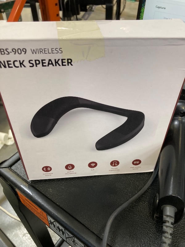 Photo 1 of GOWENIC Neckband Speaker, BT 5.3 Wearable Speaker, Clear Calls 3D Surround Stereo Sound, Ergonomic Design, Portable BT Cordless Speaker for Home, Outdoor, Sports and Travel
