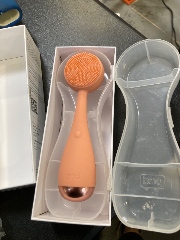 Photo 1 of PMD Clean Pro RQ - Smart Facial Cleansing Device with Silicone Brush & Rose Quartz Gemstone ActiveWarmth Anti-Aging Massager - Waterproof - SonicGlow Vibration - Clear Pores & Blackheads