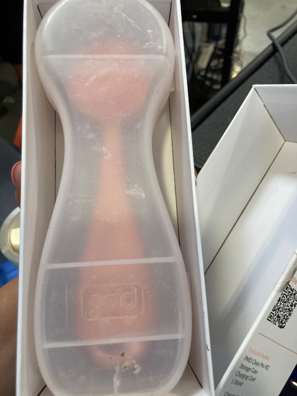 Photo 1 of PMD Clean Pro RQ - Smart Facial Cleansing Device with Silicone Brush & Rose Quartz Gemstone ActiveWarmth Anti-Aging Massager - Waterproof - SonicGlow Vibration - Clear Pores & Blackheads