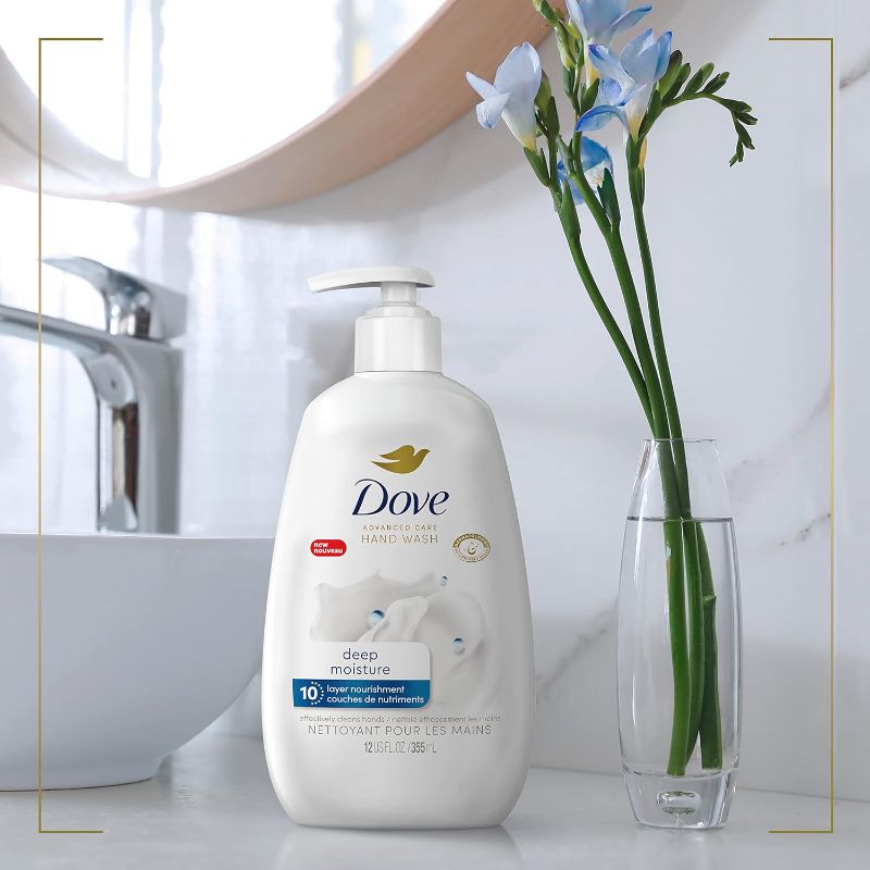 Photo 1 of Dove Advanced Care Hand Wash Deep Moisture 3 Count for Soft, Smooth Skin, More Moisturizers than the Leading Ordinary Hand Soap, 12 oz