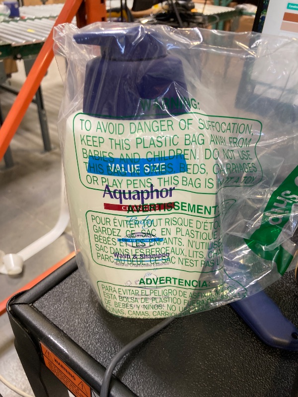 Photo 1 of Aquaphor Baby Wash and Shampoo, Unscented Baby Shampoo and Wash, 25.4 Fl Oz Pump Bottle