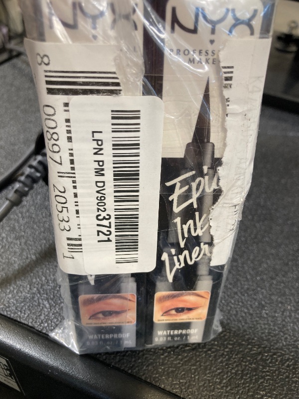 Photo 1 of NYX PROFESSIONAL MAKEUP Epic Ink Liner, Waterproof Liquid Eyeliner - Black (Pack Of 2), Vegan Formula