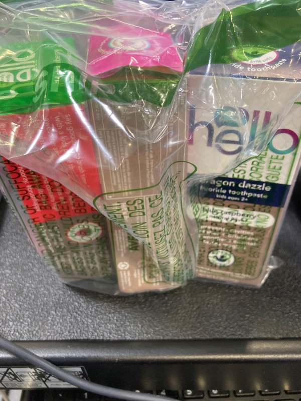Photo 1 of hello Kids Fluoride Toothpaste Variety Pack, Includes a Strawberry, Unicorn Bubble Gum, and Blue Raspberry Toothpaste, Safe for Ages 2 and Up, 3 Pack, 4.2 Oz Each