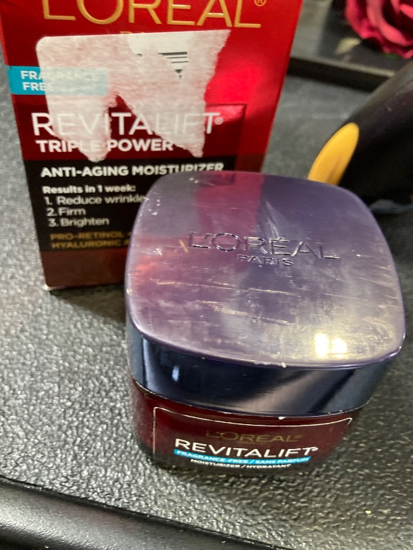 Photo 1 of L'Oreal Paris Revitalift Triple Power Anti-Aging Face Moisturizer, Fragrance Free, Pro Retinol, Hyaluronic Acid & Vitamin C to Reduce Wrinkles, Firm & Brighten Skin, 2.55 Oz