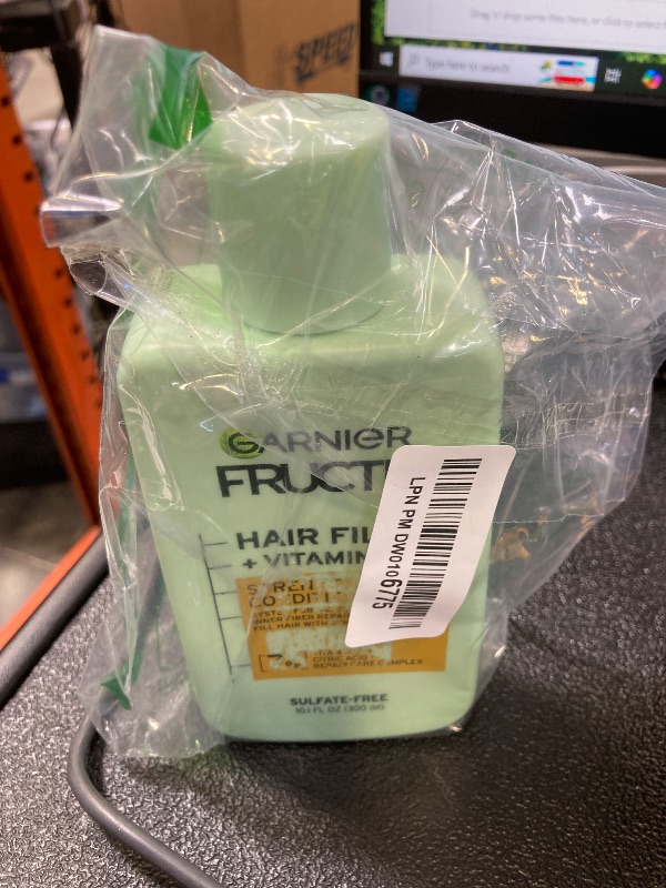 Photo 1 of Garnier Fructis Hair Filler Strength Repair Conditioner with Vitamin Cg, Sulfate Free Conditioner for Weak, Damaged Hair, 10.1 Fl Oz, 1 Count