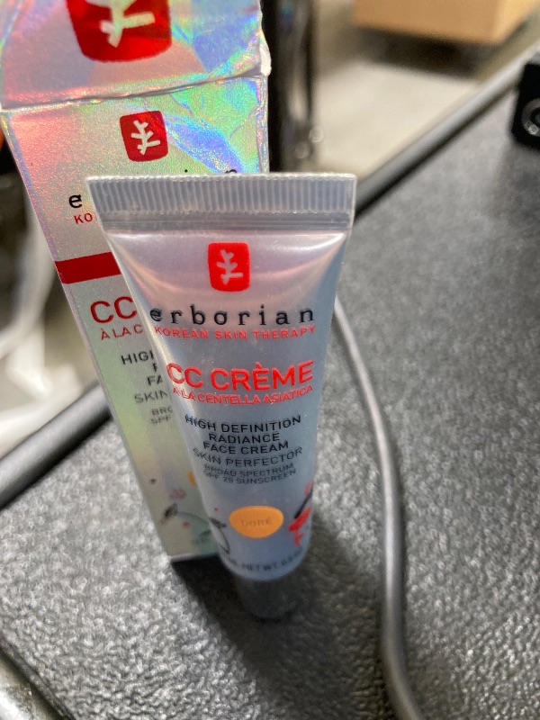 Photo 1 of Erborian Color Correcting CC Cream with Centella Asiatica, Tan (Dore) - Light Multi-Purpose Facial Concealer with Illuminating Finish Soothes & Hydrates - SPF Korean Skincare Skin Perfector - 0.5 Oz