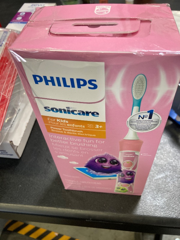 Photo 1 of Philips Sonicare for Kids 3+ Bluetooth Connected Rechargeable Electric Power Toothbrush, Interactive for Better Brushing, Pink, HX6351/41