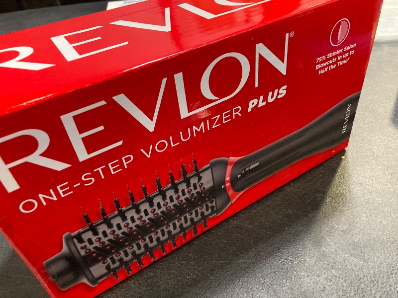 Photo 1 of REVLON One Step Volumizer PLUS Hair Dryer and Styler | More Volume, Less Damage, and More Styling Control for Easy and Fast Salon-Style Blowouts, Plus Travel Friendly (Black)