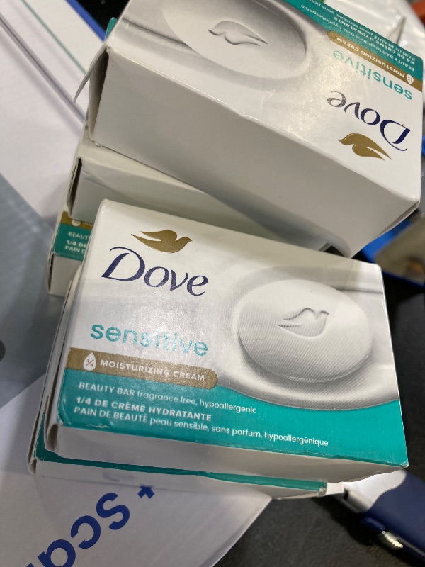Photo 1 of Dove Beauty Bar More Moisturizing Than Bar Soap for Softer Skin, Fragrance-Free, Hypoallergenic Beauty Bar Sensitive Skin With Gentle Cleanser 3.75 oz 5 Bars