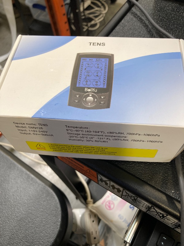 Photo 1 of Belifu Dual Channel TENS EMS Unit 24 Modes Muscle Stimulator for Pain Relief Therapy, Electronic Pulse Massager Muscle Massager with 10 Pads, Dust-Proof Drawstring Storage Bag, Fastening Cable Ties