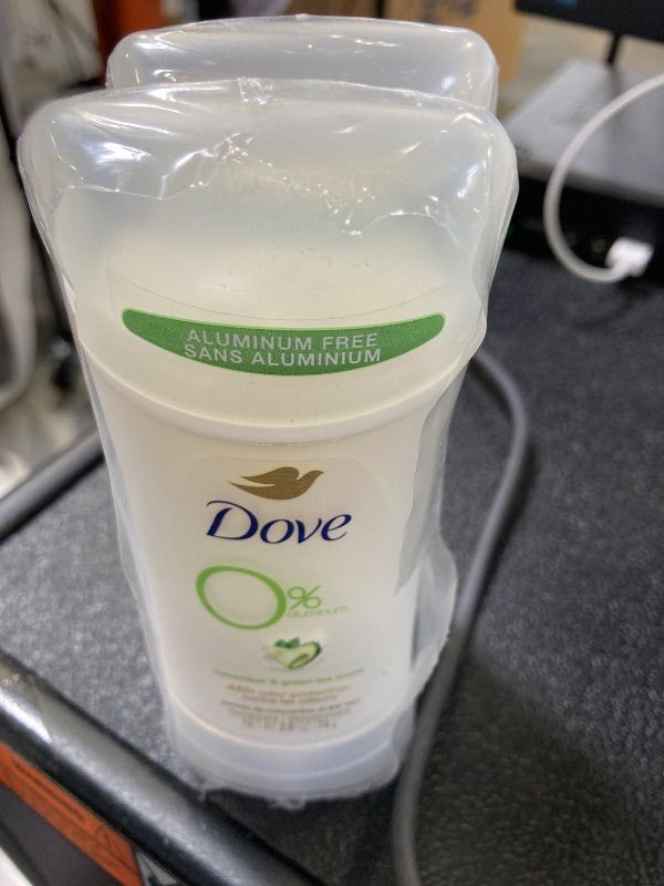 Photo 1 of Dove Aluminum Free Deodorant for Women Cucumber and Green Tea 72 hour odor protection 2.6 oz 2 pack