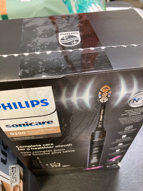 Photo 1 of Philips Sonicare DiamondClean Smart 9300 Electric Toothbrush, Sonic Toothbrush with App, Pressure Sensor, Brush Head Detection, 4 Brushing Modes and 3 Intensity Levels, Black, Model HX9903/15