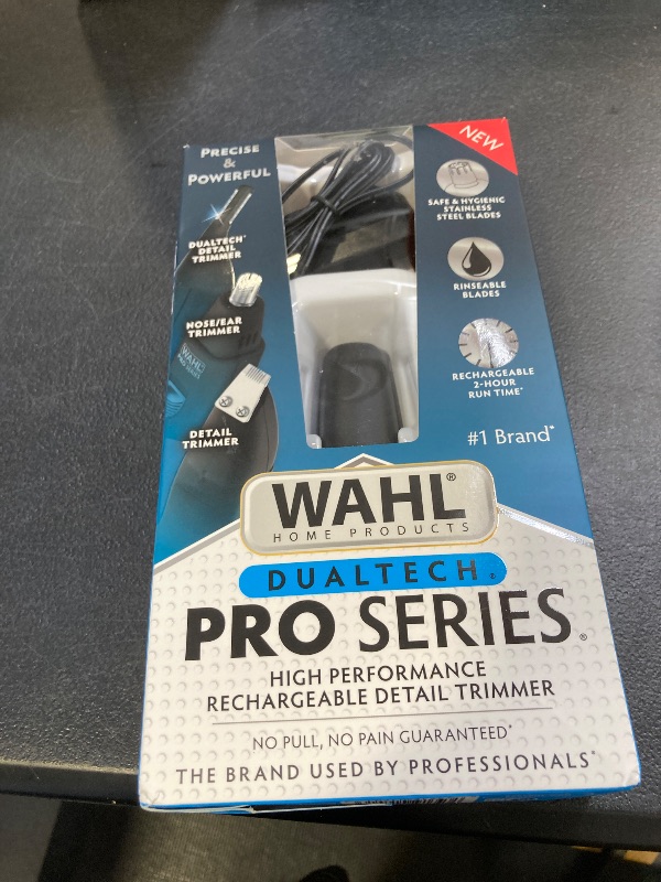 Photo 1 of Wahl Pro Series® Rechargeable Eyebrow, Ear & Nose Hair Trimmer for Men – Painless DualTech® Eyebrow Trimmer & Facial Hair Removal Device – Model 3025656