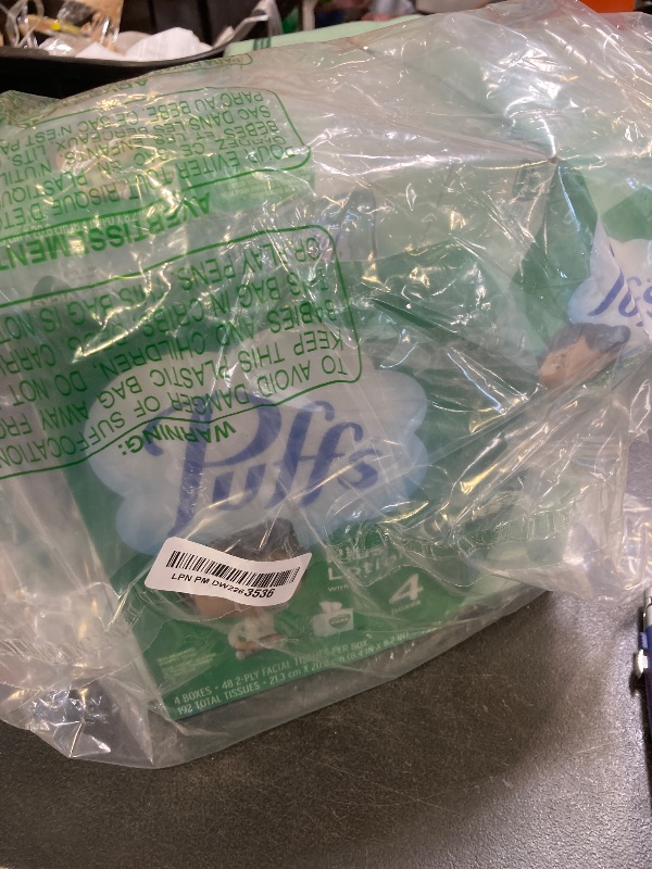 Photo 1 of Puffs Plus Lotion with Vicks Facial Tissues, 4 Cubes, 48 Tissues per Box (192 Tissues)