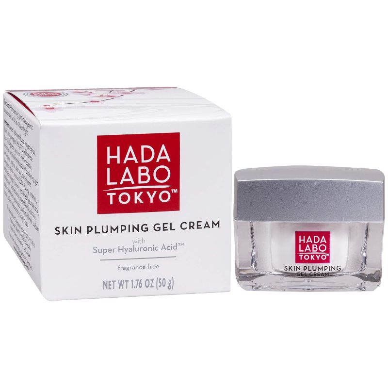 Photo 1 of Hada Labo Tokyo Plumping Gel Cream, Facial Moisturizer, Clinically Proven to Provide 24-Hour Moisture in One Use, Super HyaluronicAcid, Ceramides, Collagen, No Parabens, Dyes or Fragrance, 1.76 oz