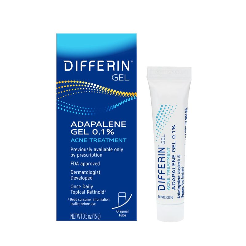 Photo 1 of Differin Acne Treatment Gel, 180 Day Supply, Retinoid Treatment for Face with 0.1% Adapalene, Gentle Skin Care for Acne Prone Sensitive Skin, 45g Tube, 