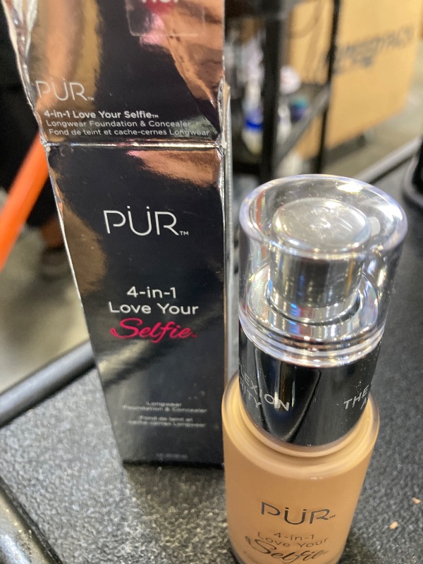 Photo 1 of PÜR MINERALS 4-in-1 Love Your Selfie Longwear Foundation & Concealer, Full Coverage Liquid Foundation, Hydrating Formula, Cruelty Free