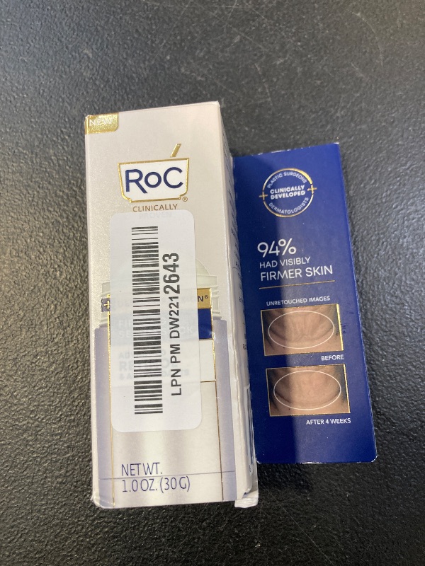 Photo 1 of RoC Derm Correxion Advanced Retinol Firming Serum Stick with Antioxidants to Visibly Tighten and Firm Wrinkles and Laugh Lines, 1.0 oz with Retinol Eye Cream Packette