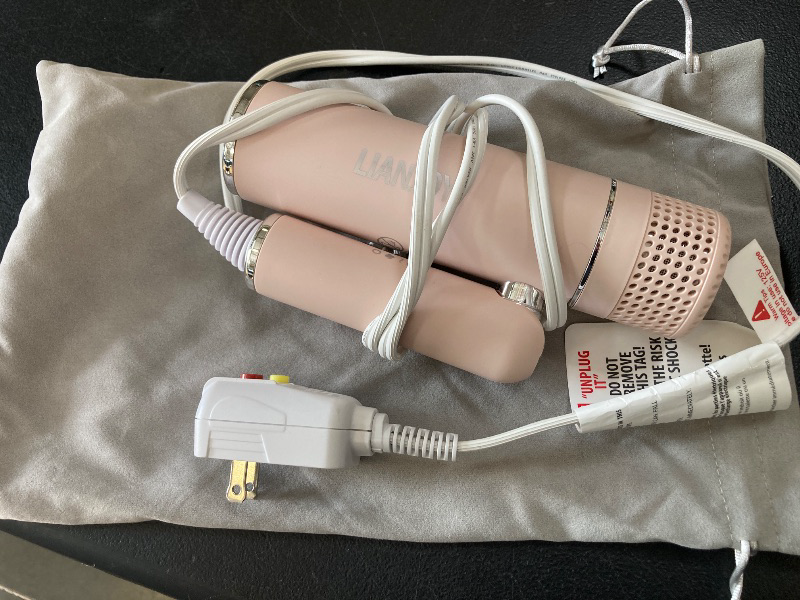 Photo 1 of Foldable Fast Drying Hair Dryer with Diffuser, 1600W Professional Ionic Blow Dryer with Intelligent Constant Temperature for Women, Lightweight, Compact Portable Hairdryer for Travel, Pink