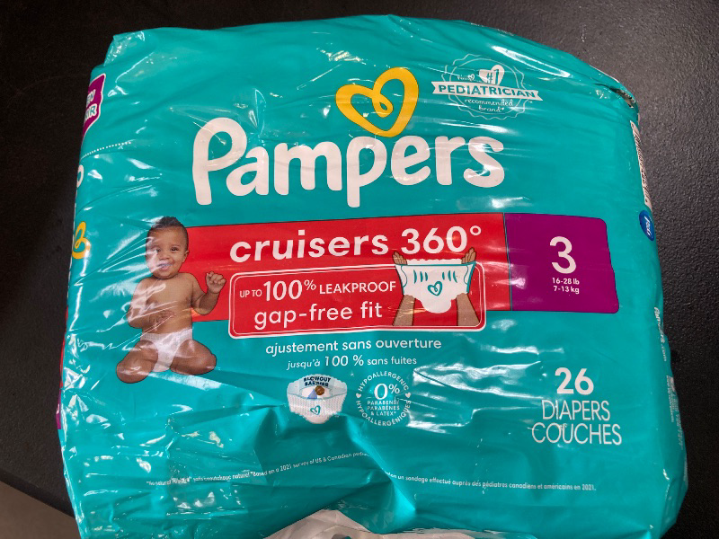 Photo 1 of Pampers Cruisers 360 Diapers - Size 3, 26 Count, Pull-On Disposable Baby Diapers, Gap-Free Fit