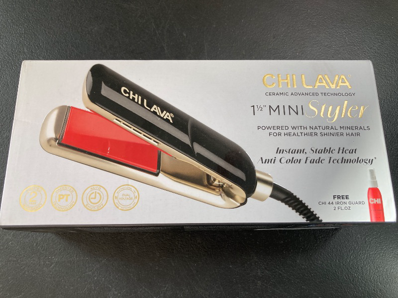 Photo 1 of CHI Lava MiniStyler with CHI 44 Iron Guard (2 Oz), Ceramic Hair Straightener for Long-Lasting Shine, Perfect for Daily Use and Travel, 1.5” Iron
