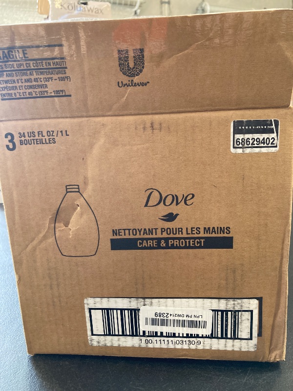 Photo 1 of Dove Antibacterial Hand Wash Care & Protect Pack of 3 Protects Skin from Dryness, Moisturizers More Than The Leading Ordinary Hand Soap, 34 oz