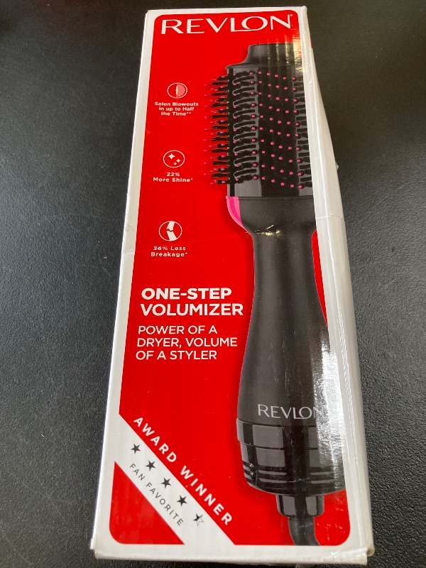 Photo 1 of REVLON One-Step Volumizer Hair Dryer and Styler with Improved Motor – Easy Salon-Style Blowouts – Less Frizz, More Shine, and Reduced Heat Damage, for all Hair Types and Lengths (Black)