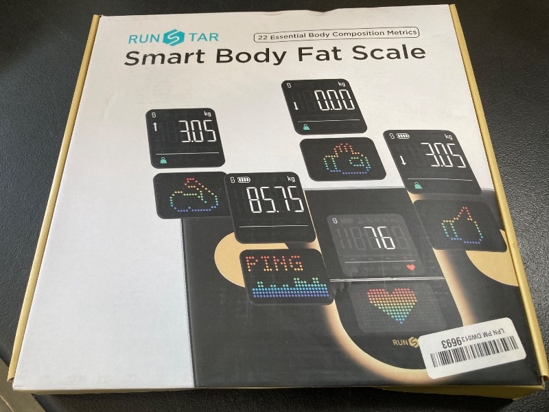 Photo 1 of Runstar Scale for Body Weight, Smart Scale with 8-in-1 VA Display, High Precision Bathroom Digital Scale for Body Weight Heart Rate BMI Body Fat 22 Body Composition Sync APP, FSA HSA Eligible