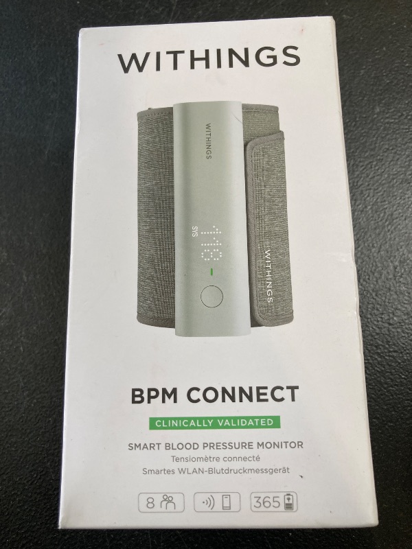 Photo 1 of Withings BPM Connect - Digital Blood Pressure Cuff & Heart Rate Monitor - Blood Pressure Machine Arm Cuff, FDA Cleared, FSA/HSA Eligible, IOS & Android