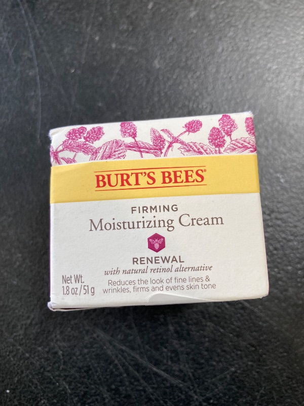 Photo 1 of Burt's Bees Renewal Firming Face Cream, Anti-Aging Retinol Alternative, Moisturizing Natural Origin Skin Care, 1.8 Ounce (Packaging May Vary)