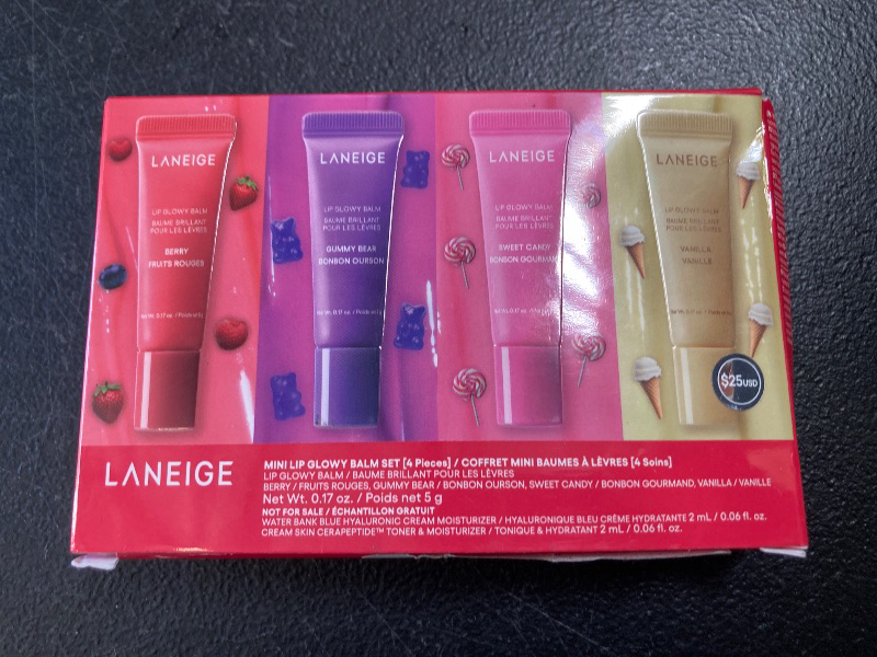 Photo 1 of LANEIGE Mini Lip Glowy Balm Set: Keeps Lips Hydrated, Glossy, and Moisturized with Nourishing Shea and Murumuru Butters