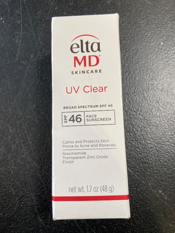 Photo 1 of EltaMD UV Clear Face Sunscreen SPF 46, Oil Free for Face with Zinc Oxide, Dermatologist Recommended Sunscreen Lotion, For Acne-Prone Sensitive Skin, 1.7 oz Pump