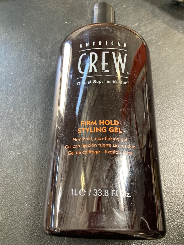 Photo 1 of American Crew Men's Hair Styling Gel, Firm Hold, Non-Flaking, 33.8 Fl Oz, 33.8 fl oz