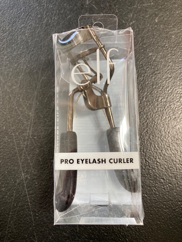 Photo 1 of e.l.f. Pro Eyelash Curler, Strong, Contoured, Eye-Opening, Voluminous Lashes, Includes Additional Rubber Replacement Pad, Silver