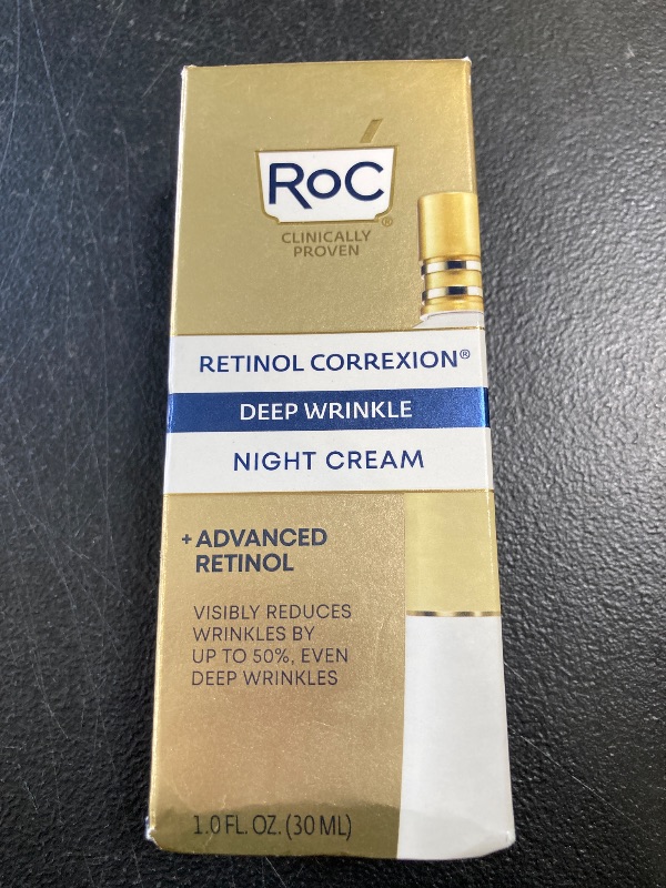 Photo 1 of RoC Retinol Correxion Value Set Duo, Deep Wrinkle Anti-Aging Night Face Cream + Daily Under Eye Cream for Dark Circles & Puffiness , Skin Care Set (Packaging May Vary)