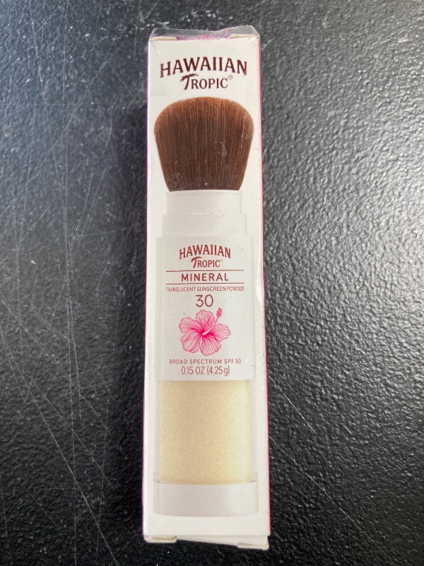 Photo 1 of Hawaiian Tropic Mineral Powder Sunscreen Brush SPF 30 | Beach Essentials, Zinc Oxide Mineral Sunscreen Powder SPF, Face Sunblock Travel Size, Brush On Sun Screen Protector for Face and Body, 0.15oz