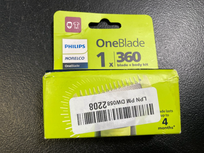 Photo 1 of Philips Norelco OneBlade 360 Blade, Genuine Replacement Blade, Face/Body Kit, for OneBlade Electric Shaver and Trimmer, Durable Stainless Steel, Trim, Edge and Shave, QP614/80