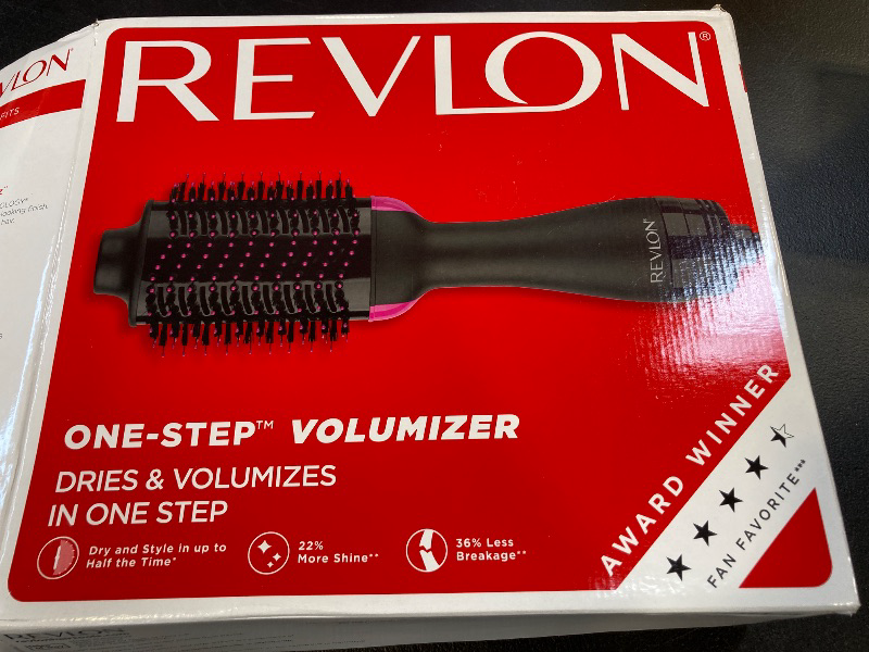 Photo 1 of REVLON One-Step Volumizer Hair Dryer and Styler – Easy Salon-Style Blowouts – Less Frizz, More Shine, and Reduced Heat Damage, for All Hair Types and Lengths (Black)