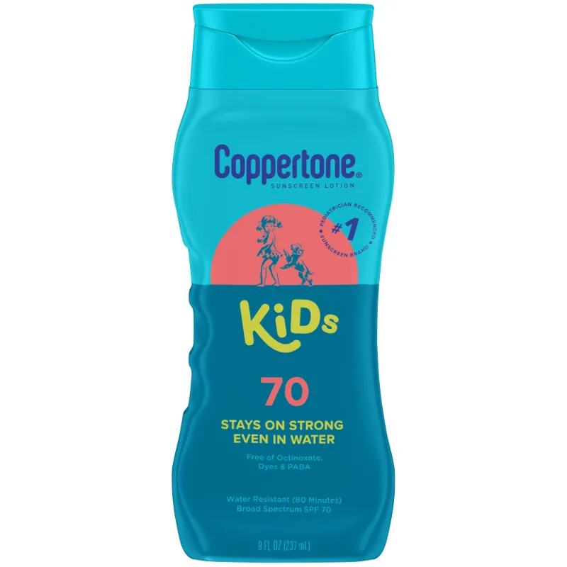 Photo 1 of Coppertone Kids Sunscreen Lotion, SPF 70 Sunscreen for Kids, 8 fl oz